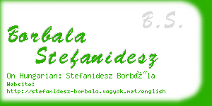 borbala stefanidesz business card